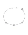 Bracciale Crivelli in Oro Bianco con 3 Stelle di Diamanti