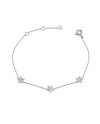 Crivelli Bracelet in White Gold with 3 Diamond Stars