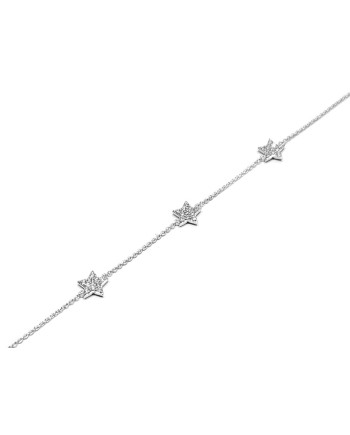 Bracelet Crivelli en Or Blanc avec 3 Étoiles Diamants