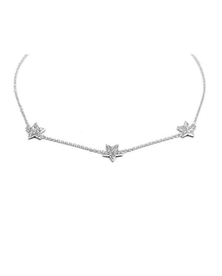 Bracciale Crivelli in Oro Bianco con 3 Stelle di Diamanti
