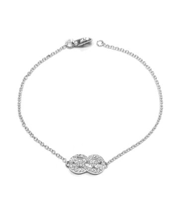 Bracelet Crivelli en Or Blanc Symbole Infini avec Diamants