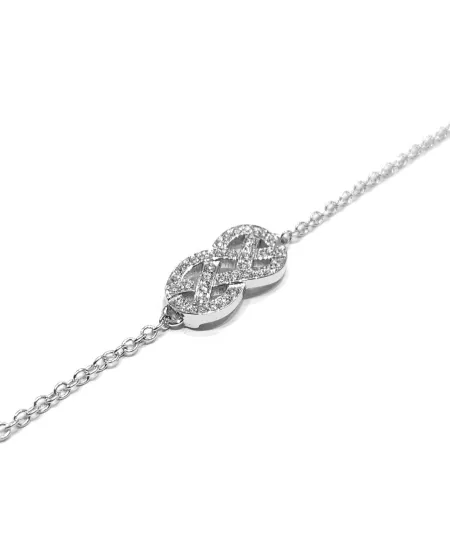 Bracciale Crivelli in Oro Bianco Simbolo Infinito con Diamanti