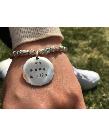 Ciondolo Queriot moneta in argento per la mamma My Mommy is Beautifull