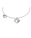Bracciale Crivelli in Oro Bianco con Cuori e Diamante