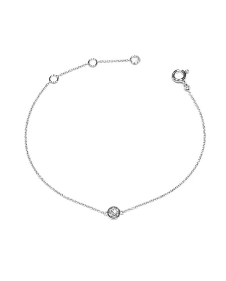Bracciale Crivelli in Oro Bianco con Punto Luce