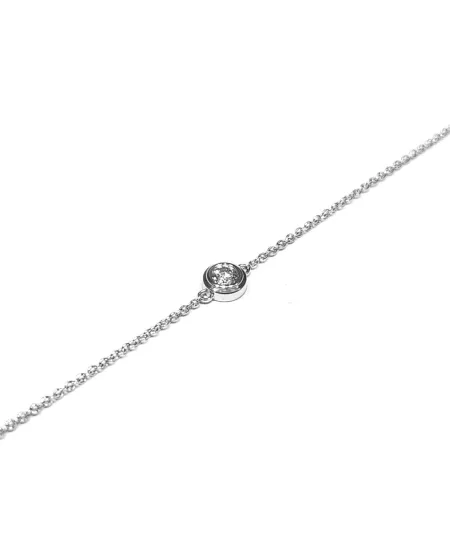 Bracciale Crivelli in Oro Bianco con Punto Luce