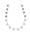 Crivelli White Gold Choker with Sapphire and Diamond Hearts