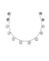 Crivelli White Gold Choker with Sapphire and Diamond Hearts