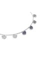 Crivelli White Gold Choker with Sapphire and Diamond Hearts
