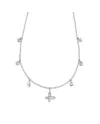 Girocollo Crivelli in Oro Bianco con Farfalla e Diamanti