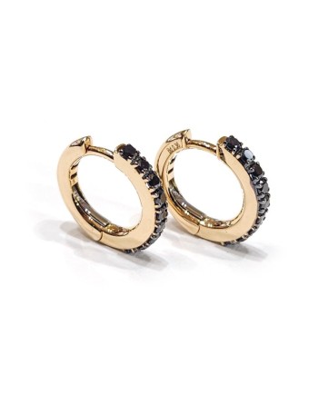Crivelli Earrings in Rose Gold and Black Diamonds
