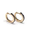 Boucles d'oreilles Crivelli en or rose et diamants noirs