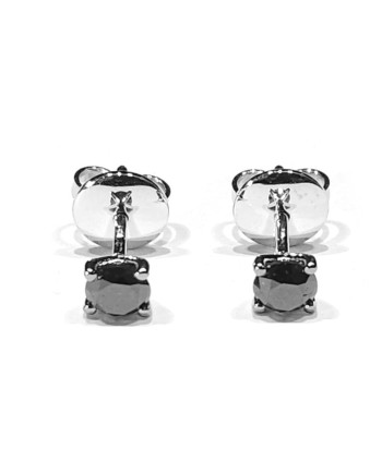 Crivelli Punto Luce Earrings in White Gold and Black Diamonds