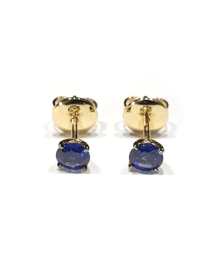 Crivelli Point Light Earrings in Rose Gold with Sapphires