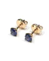 Boucles d'oreilles Crivelli Light Point en Or Blanc et Diamants Noirs