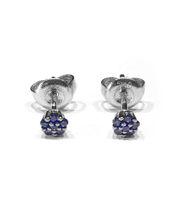 Boucles d'oreilles Crivelli en or blanc et saphirs