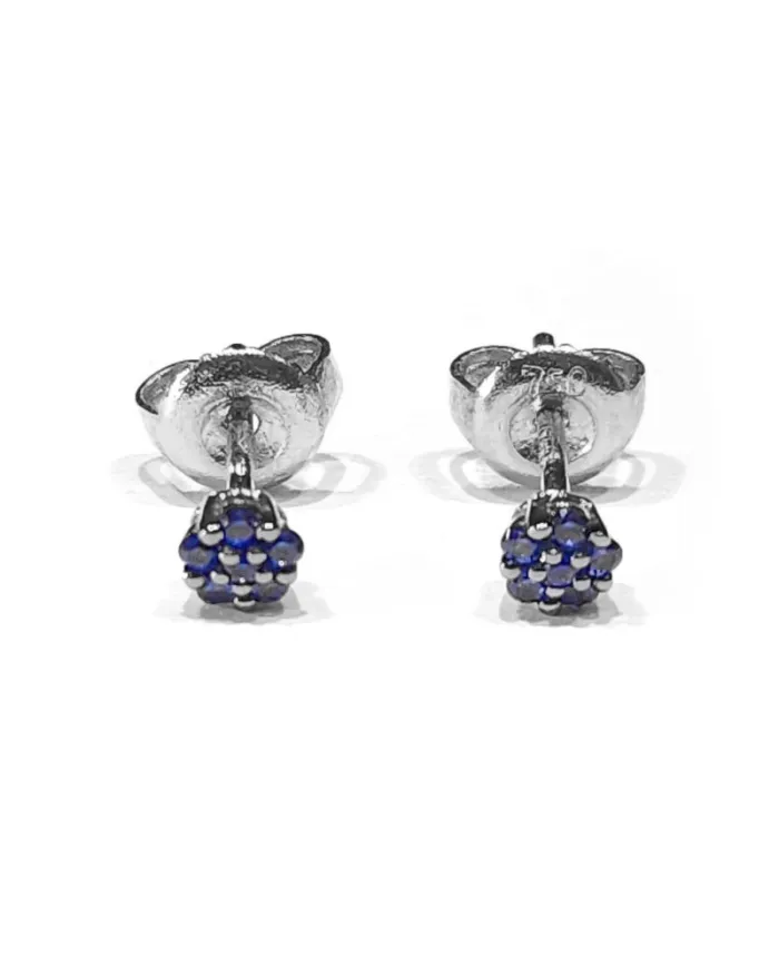 Boucles d'oreilles Crivelli en or blanc et saphirs