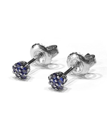 Boucles d'oreilles Crivelli en or blanc et saphirs