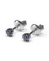 Boucles d'oreilles Crivelli en or blanc et saphirs