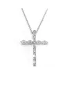 Crivelli Choker in White Gold and Cross with Diamonds