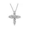 Crivelli Choker in White Gold and Cross with Diamonds