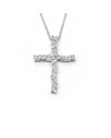 Crivelli Choker in White Gold and Cross with Diamonds