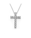 Crivelli Choker in White Gold and Cross with Diamonds