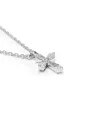 Girocollo Crivelli in Oro Bianco e Croce con Diamanti Kite