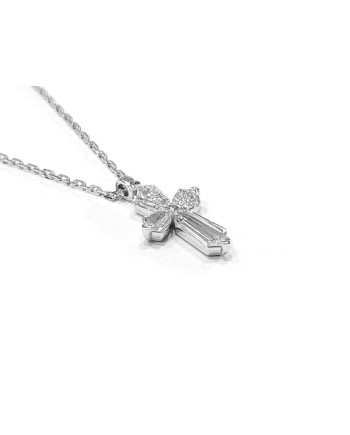 Crivelli White Gold Choker and Cross with Kite Diamonds