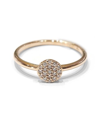 Crivelli Ring in Rose Gold with Diamond Pavé