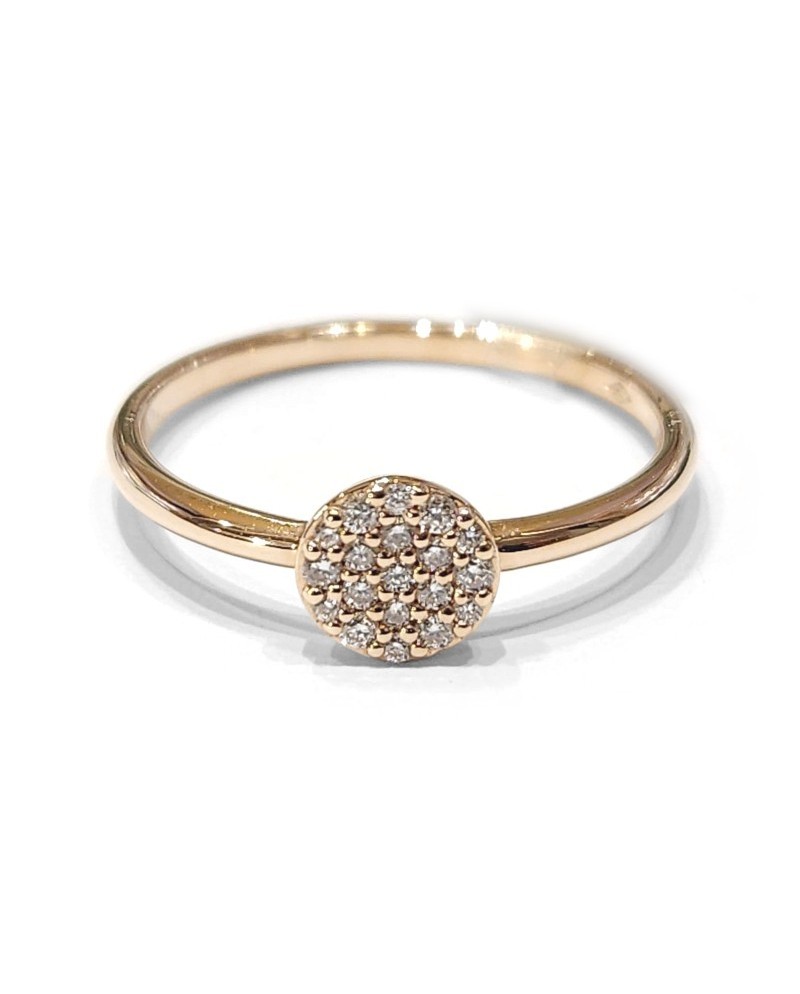 Crivelli Ring in Rose Gold with Diamond Pavé