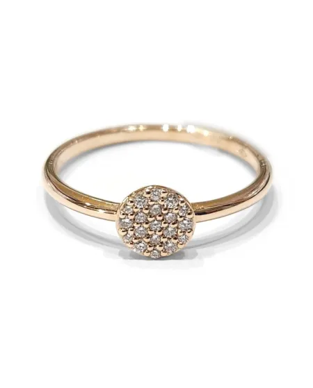 Anello Crivelli in Oro Rosa con Pavé di Diamanti