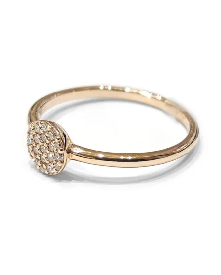 Crivelli Ring in Rose Gold with Diamond Pavé