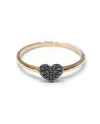 Anello Crivelli in Oro Rosa con Pavé di Diamanti Neri a Cuore