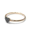 Crivelli Rose Gold Ring with Heart-Shaped Black Diamond Pavé