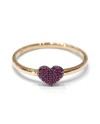 Crivelli Ring in Rose Gold with Pavé of Heart-Shaped Rubies