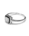 Anello Crivelli in Oro Bianco con Diamanti e Onice