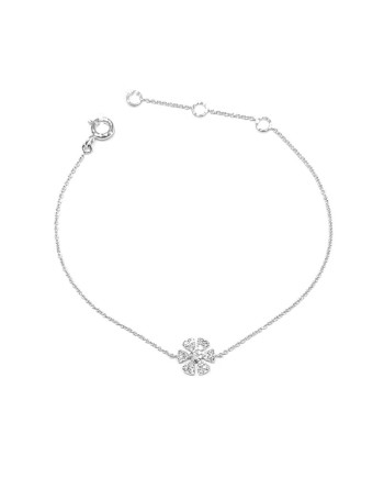 Bracciale Crivelli in Oro Bianco con Fiore di Diamanti