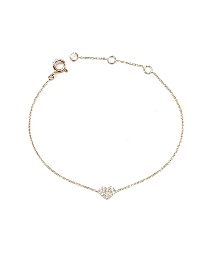 Bracciale Crivelli in Oro Rosa con Cuore di Diamanti