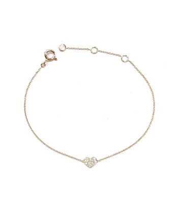 Bracelet Crivelli en Or Rose avec Coeur de Diamants