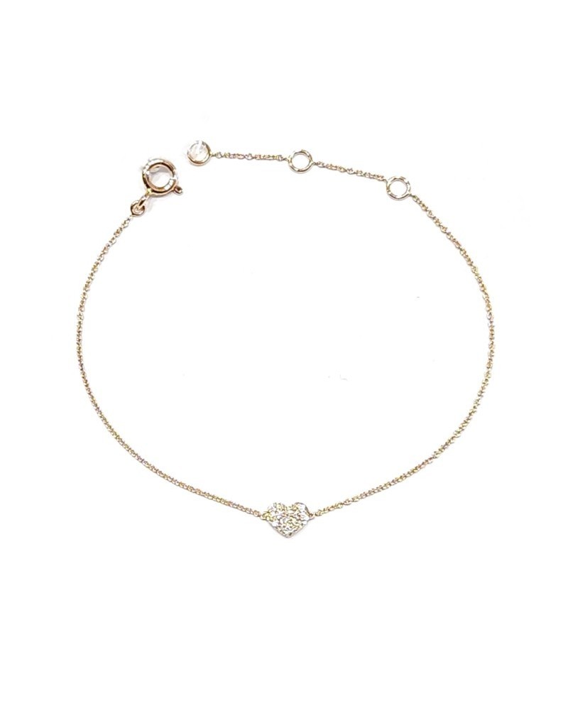 Bracciale Crivelli in Oro Rosa con Cuore di Diamanti