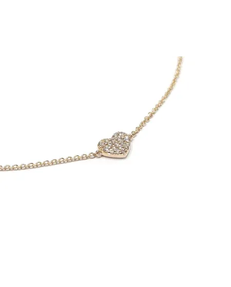 Bracciale Crivelli in Oro Rosa con Cuore di Diamanti