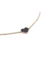Bracciale Crivelli in Oro Rosa con Cuore di Diamanti Neri