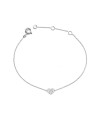 Crivelli Bracelet in White Gold with Diamond Heart