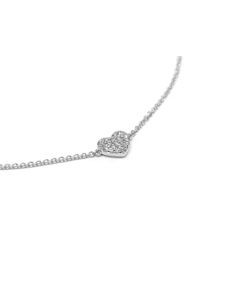 Crivelli Bracelet in White Gold with Diamond Heart