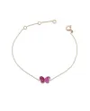 Crivelli Bracelet in Rose Gold with Ruby Butterfly