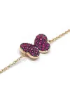 Bracelet Crivelli en or rose avec papillon rubis