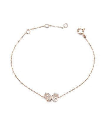 Bracciale Crivelli in Oro Rosa con Farfalla di Diamanti