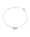 Bracelet Crivelli en or rose avec papillon diamant