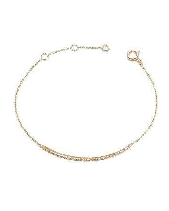 Bracciale Crivelli in Oro Rosa a Barra con Pavé di Diamanti